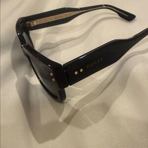 Gucci Black and Gold Sunglasses